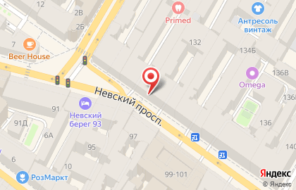 Магазин тканей на Невском проспекте на карте