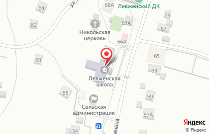 Левженская средняя общеобразовательная школа на карте