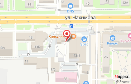 Пельмени Project на улице Нахимова на карте