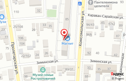 Сеть фирменных салонов дверей PRO DVERI в Центральном районе на карте