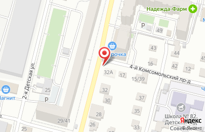 Киоск фастфудной продукции в Октябрьском районе на карте