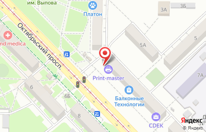 Парикмахерская Шик на Октябрьском проспекте на карте