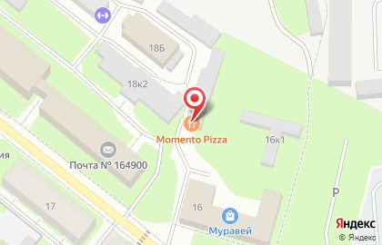 Пиццерия Momento Pizza на улице Ворошилова на карте