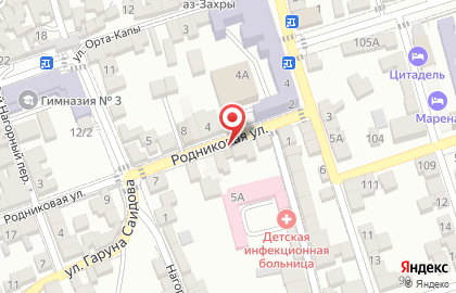 Магазин продовольственных товаров на Родниковой улице на карте