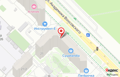 Супермаркет Верный на улице Академика Вонсовского на карте