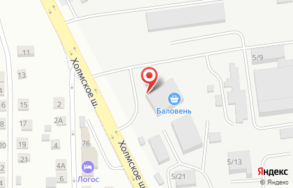 Супермаркет Баловень в Южно-Сахалинске на карте