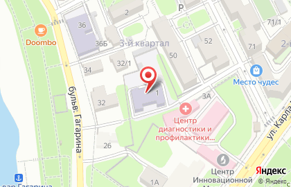 Детский сад №94 в Большевистском переулке на карте
