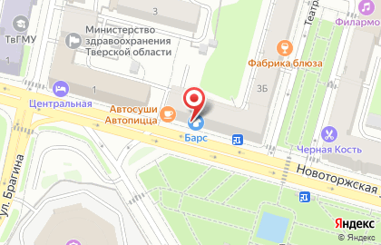 Нора на Новоторжской улице на карте