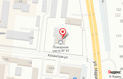 Пожарно-спасательная часть №41 на Казанской улице на карте