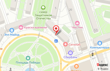 Оптика Люкс на площади Победы на карте