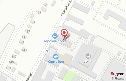 Компания Динской комбинат бетонных изделий на Железнодорожной улице на карте