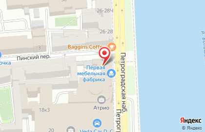 Салон Первая мебельная фабрика на Петроградской набережной на карте