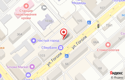 Банк ВТБ 24 на улице Гоголя на карте