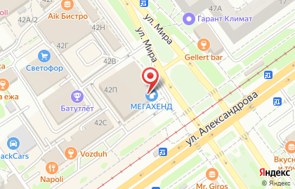 Банкомат Нокссбанк на улице Мира на карте