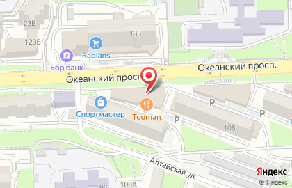 Магазин женской одежды Большая Мода в Первореченском районе на карте