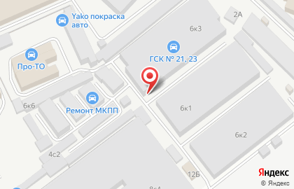 Гаражный кооператив №21-23 на карте