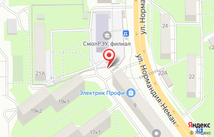 Киоск по продаже фруктов и овощей на улице Нормандия-Неман на карте