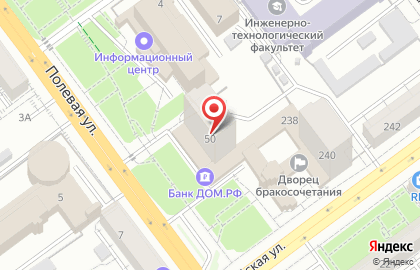 ОАО БАЛТИНВЕСТБАНК на Полевой улице на карте