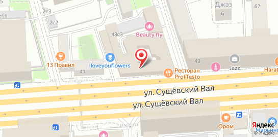 Ресторан ProfTesto на улице Сущёвский Вал на карте