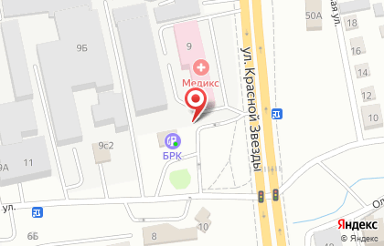 Шиномонтажная мастерская на улице Красной Звезды, 9А/1 на карте