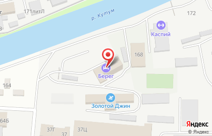Гостиница Берег в Астрахани на карте