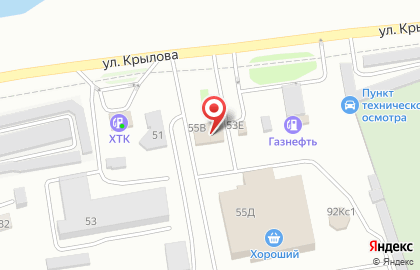 Сеть АГЗС Газнефть на улице Крылова на карте