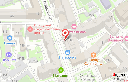 Супермаркет Spar в Нижегородском районе на карте