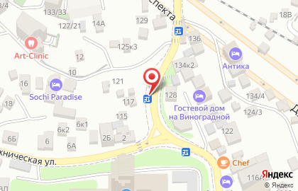 Банк ЗЕНИТ Сочи на Виноградной улице на карте