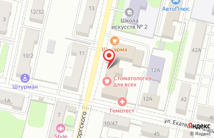 Студия развития ребенка Мальвина на улице Мусоргского на карте