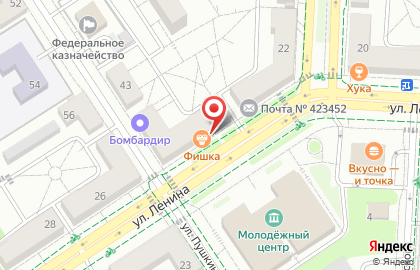 Магазин Бахус на улице Ленина на карте