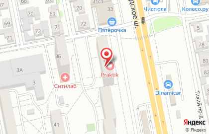 Стоматологическая клиника Дегтяревых Praktik на Автозаводском шоссе на карте