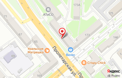 Супермаркет Магнит моя цена на Пролетарской улице на карте