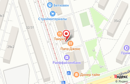 Ресторан Тануки в Перово на карте