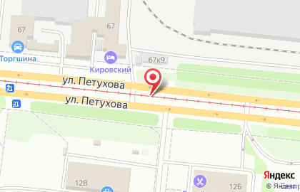 Спортивный клуб Академия спорта на улице Петухова на карте