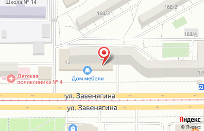 Мебельный центр в Челябинске на карте