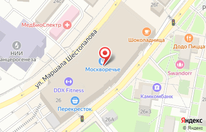 Бутик итальянских аксессуаров Eleganzza в Москворечье-Сабурово на карте