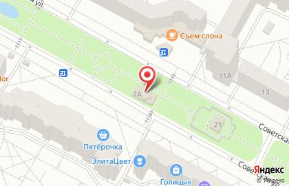 Виномаркет Виноград в Центральном районе на карте