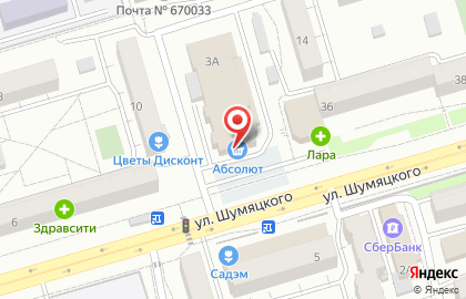Банкомат ВТБ на улице Шумяцкого на карте