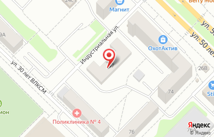 Продуктовый магазин Купец на Индустриальной улице на карте