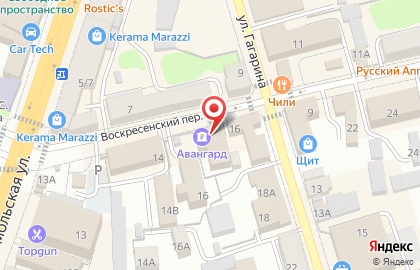 Банкомат АКБ Авангард, филиал в г. Орле в Воскресенском проезде на карте
