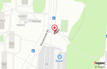 Варяг на Косинской улице на карте