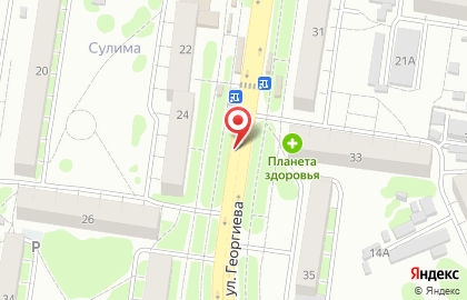 Торговая площадь на улице Георгиева на карте