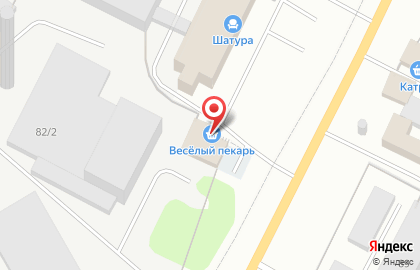 Магазин Веселый пекарь в Октябрьском округе на карте