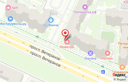Медицинская компания Invitro в Красносельском районе на карте
