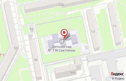 Детский сад Светлячок №116 на улице Чернышевского на карте