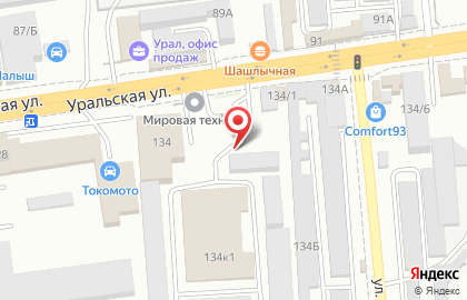 Торгово-монтажная компания Альта Констракшн на Уральской улице на карте