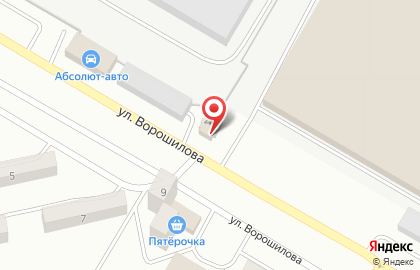 Автомойка Автоблеск на улице Ворошилова на карте