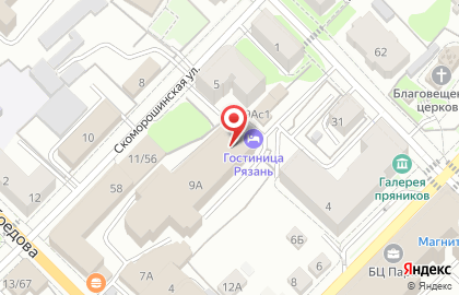 Отель Рязань на карте