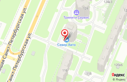 Север Авто на Большой Санкт-Петербургской улице на карте