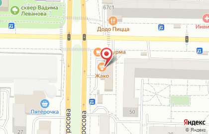 Банкомат Авангард на улице Матросова на карте